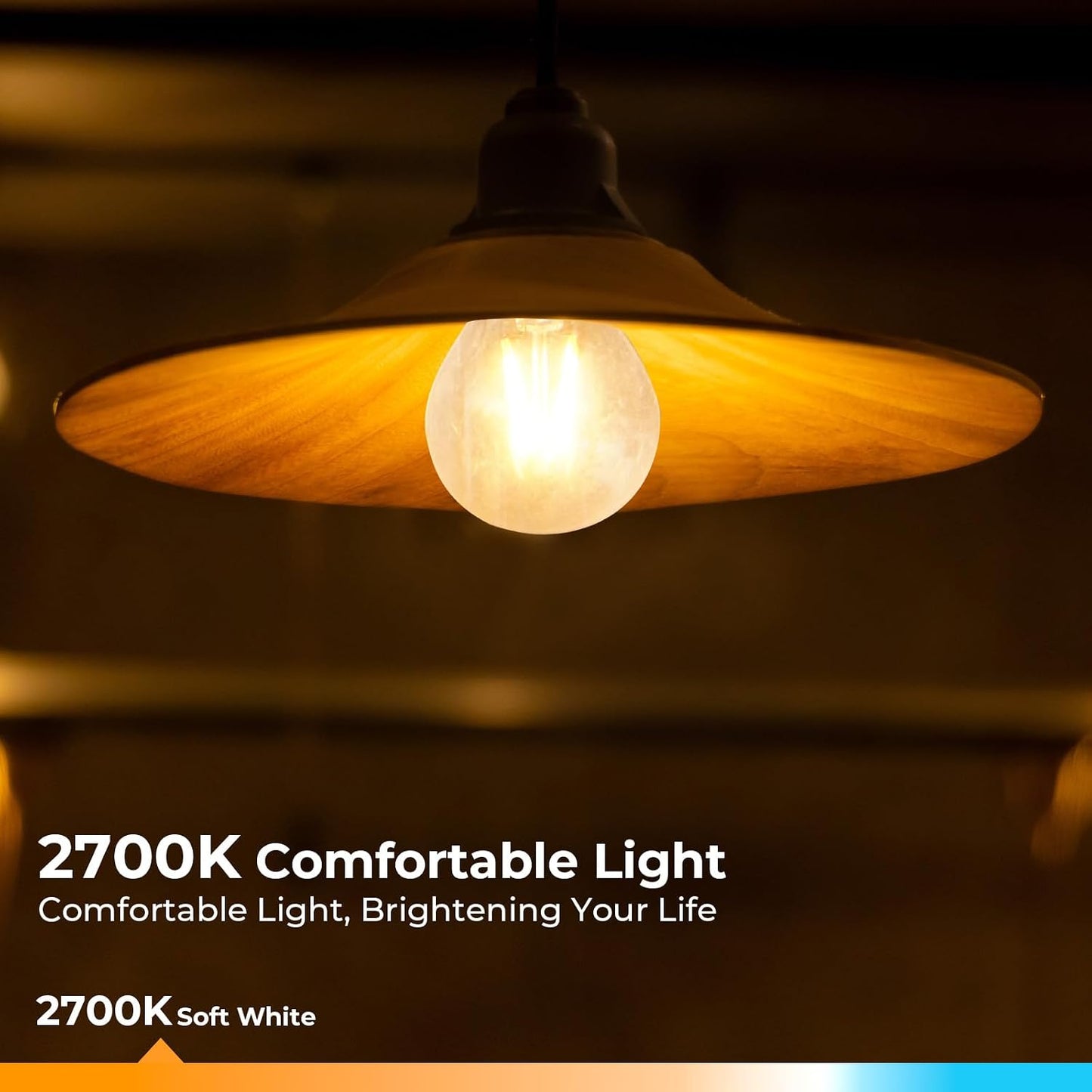 Bombilla LED E26 G16.5 Edison regulable 6W blanco cálido 2700K