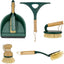 Set 6 Cepillos Limpieza con Asa Bambú Escobilla Ducha