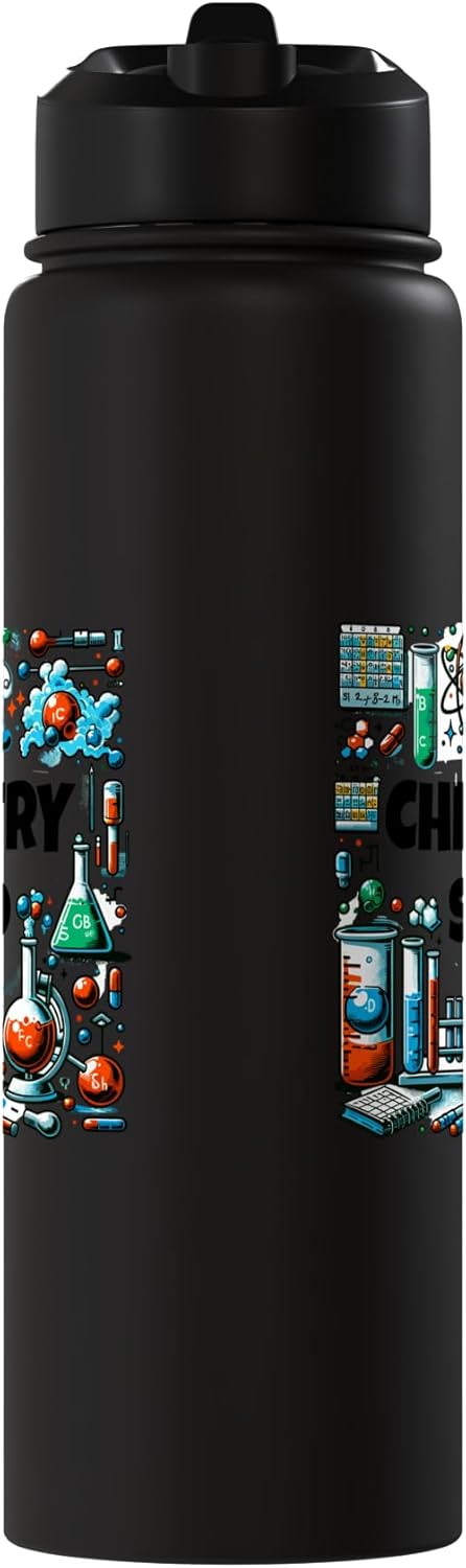 Botella de agua acero inoxidable aislada para químicos