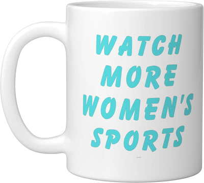 Taza deportiva de cerámica para mujer con diseño humorístico en blanco