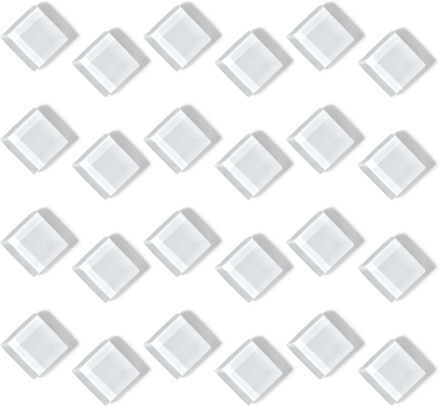 24 imanes de vidrio blanco transparentes para refrigerador