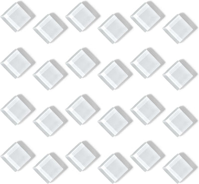 24 imanes de vidrio blanco transparentes para refrigerador