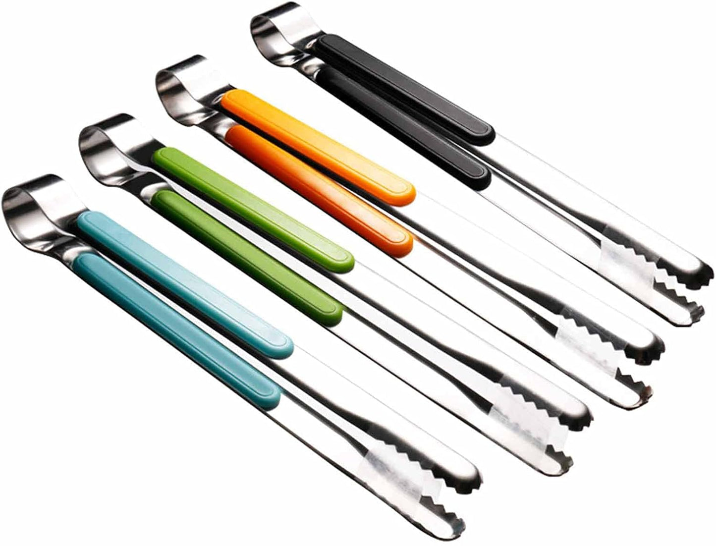 4 Pinzas Acero Inox 10pulg Antideslizante Calor Resistente