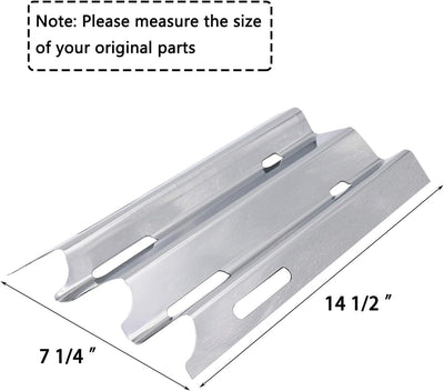 3 Pzas repuesto placa calor acero inox para quemador barbacoa VM400