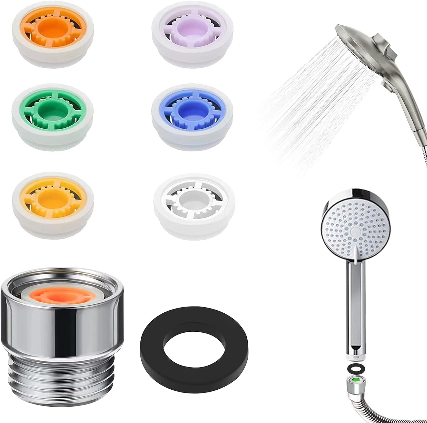 Restrictor flujo cabezal ducha ahorrador agua