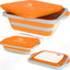 Tubo plegable de barbacoa 30 l y 2 piezas 16 l con tapas