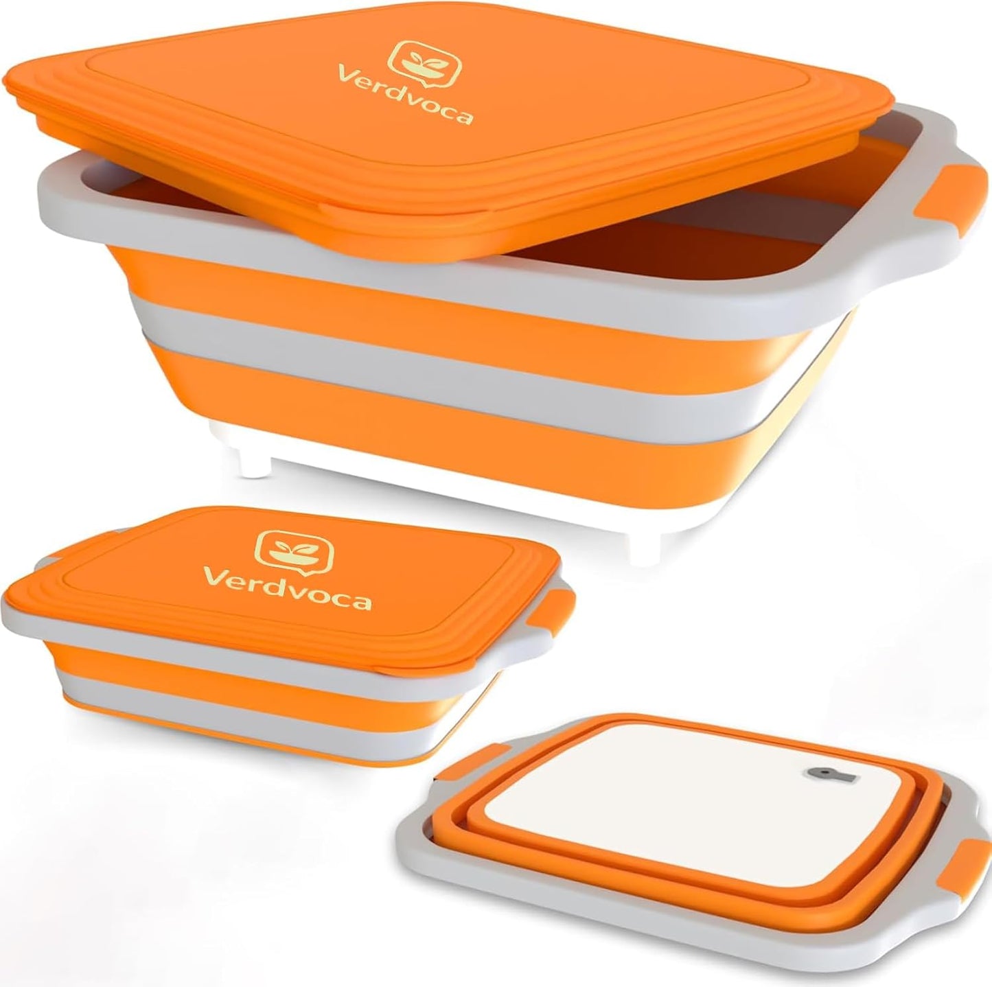 Tubo plegable de barbacoa 30 l y 2 piezas 16 l con tapas