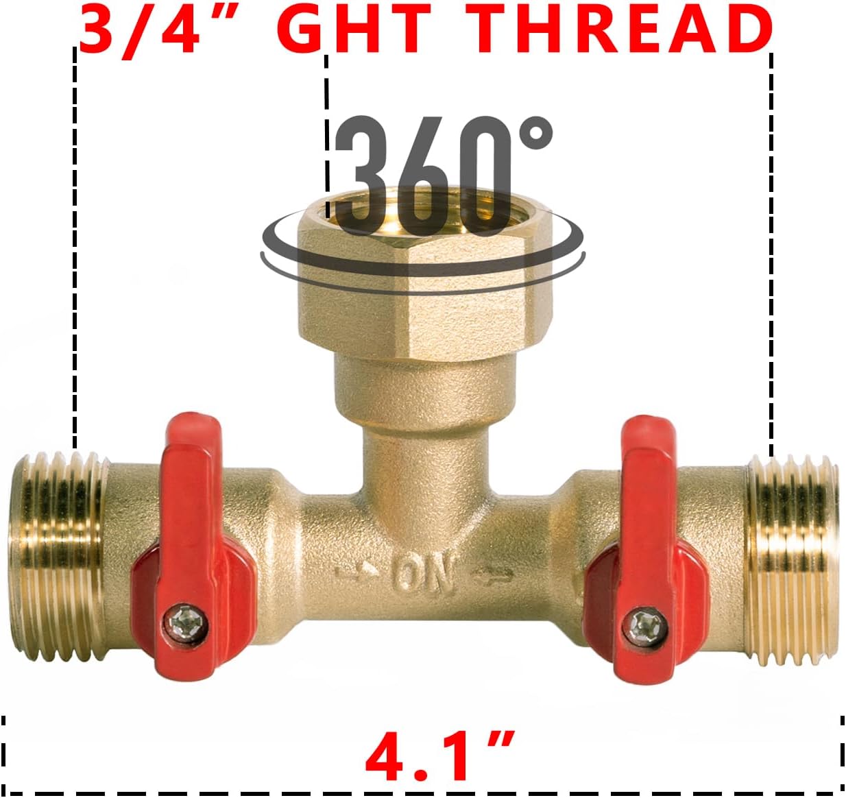 Divisor manguera 3/4pulg con conectores 2 vías