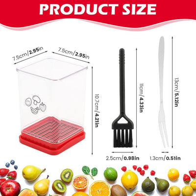 Cortador frutas acero inox para taza fresa plátano kiwi