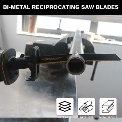 Hojas sierra recíproca bimetálicas 9pulg 14/18 corte metal medio