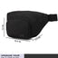 Riñonera cruzada ajustable para mujer y hombre color negro
