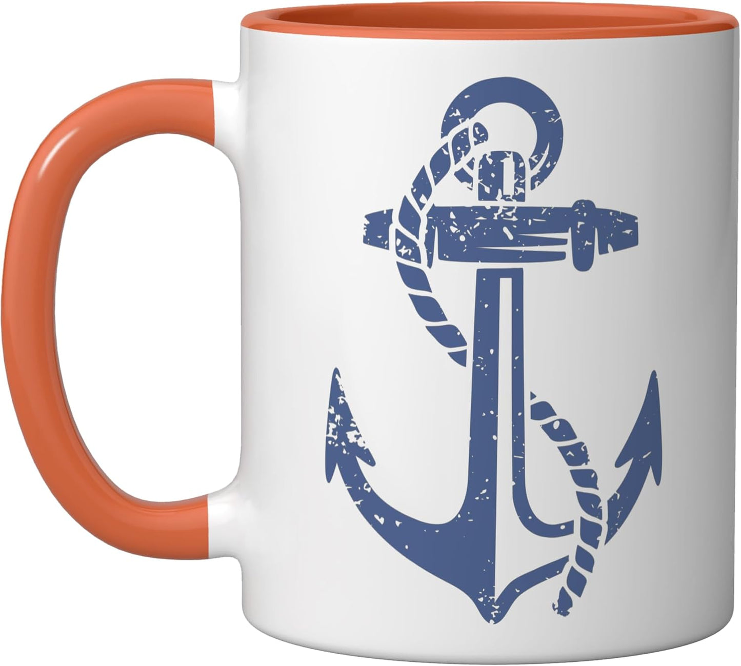 Taza cerámica de capitán de barco Sailor Costume Orange/White