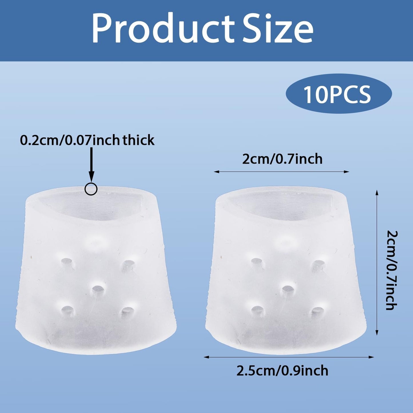 Pack 10 Protectores Silicona Dedos Escritura Zurdo