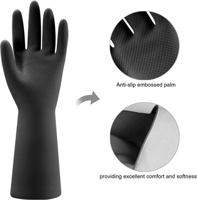 4 Pares Guantes Goma Lavar Platos Reutilizables Antideslizantes