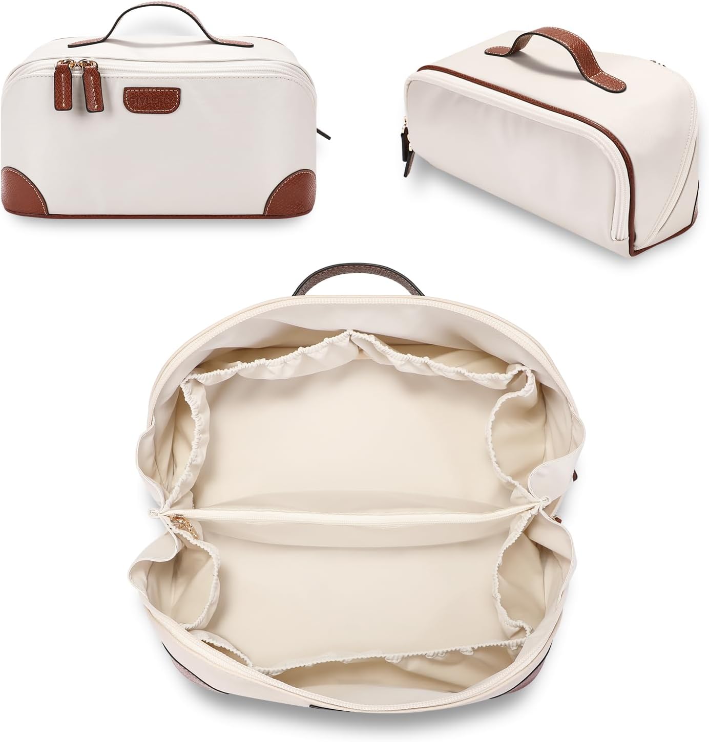 Bolsa maquillaje grande impermeable con 8 bolsillos