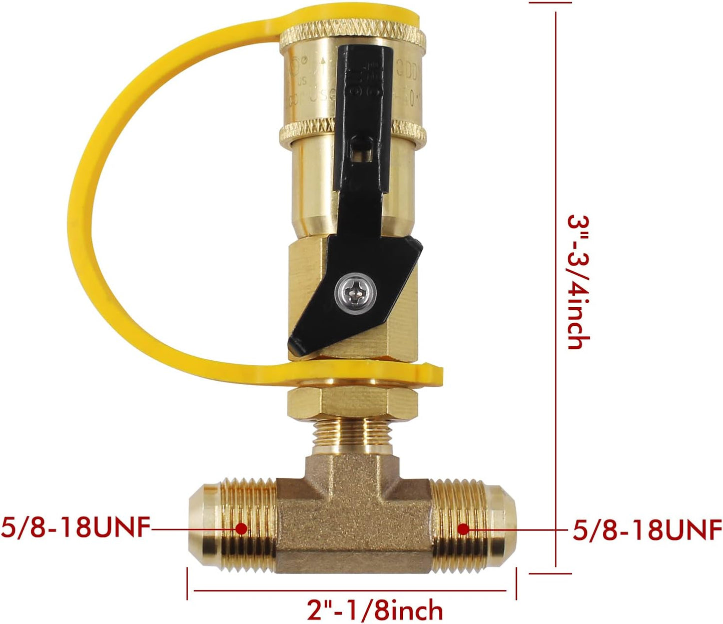 Divisor T 1/4pulg universal para RV con roscas 3/8pulg