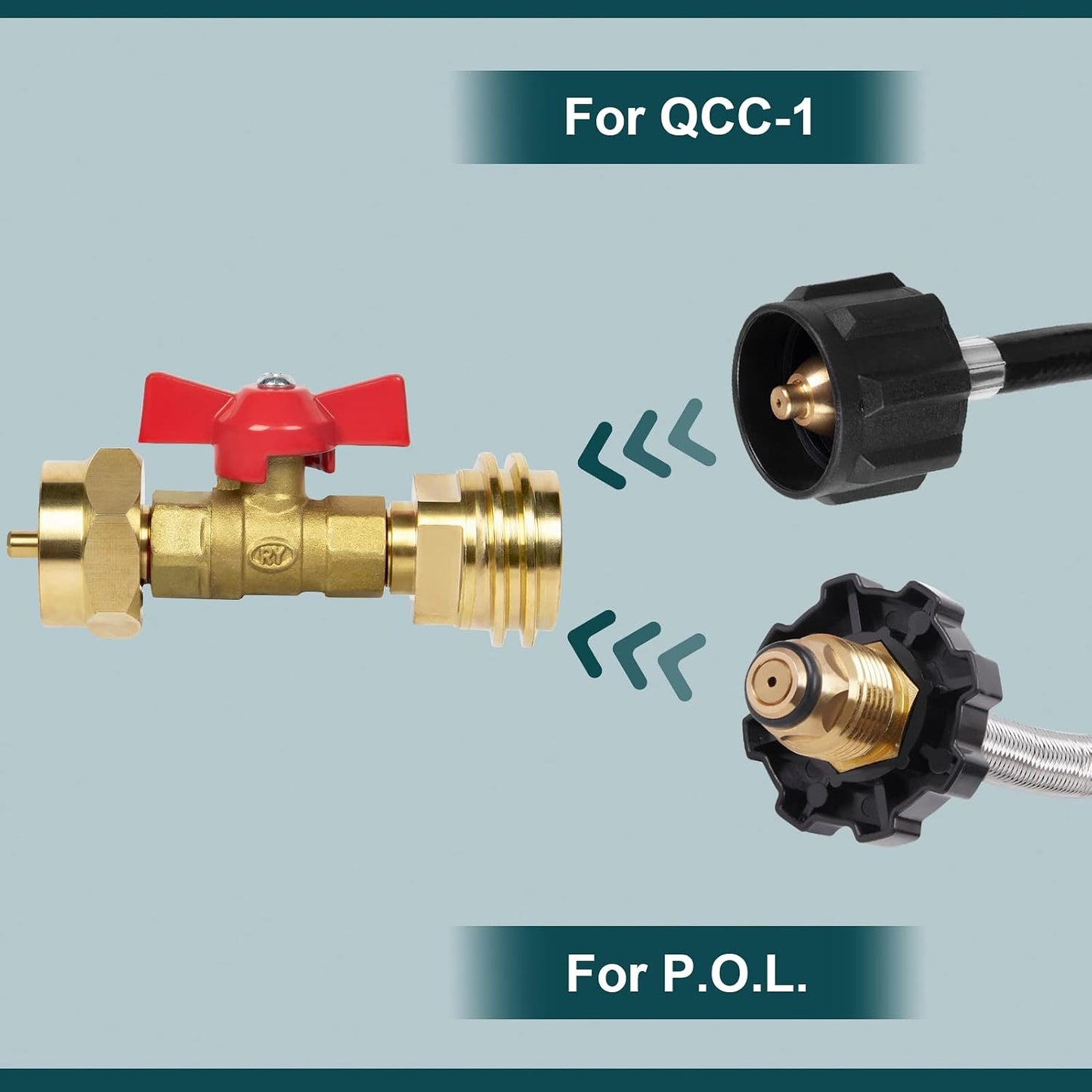 Adaptador tanque propano 20libra a 1libra latón