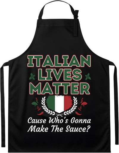 Delantal cocina unisex negro ajustable con bolsillos