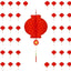 40 Linternas papel rojas chinas vietnamitas 5.9pulg decorativas