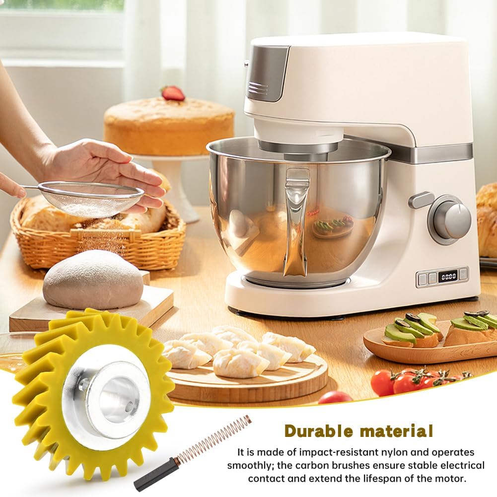 Set 2 engranajes helicoidales y cepillos carbón Kitchenaid