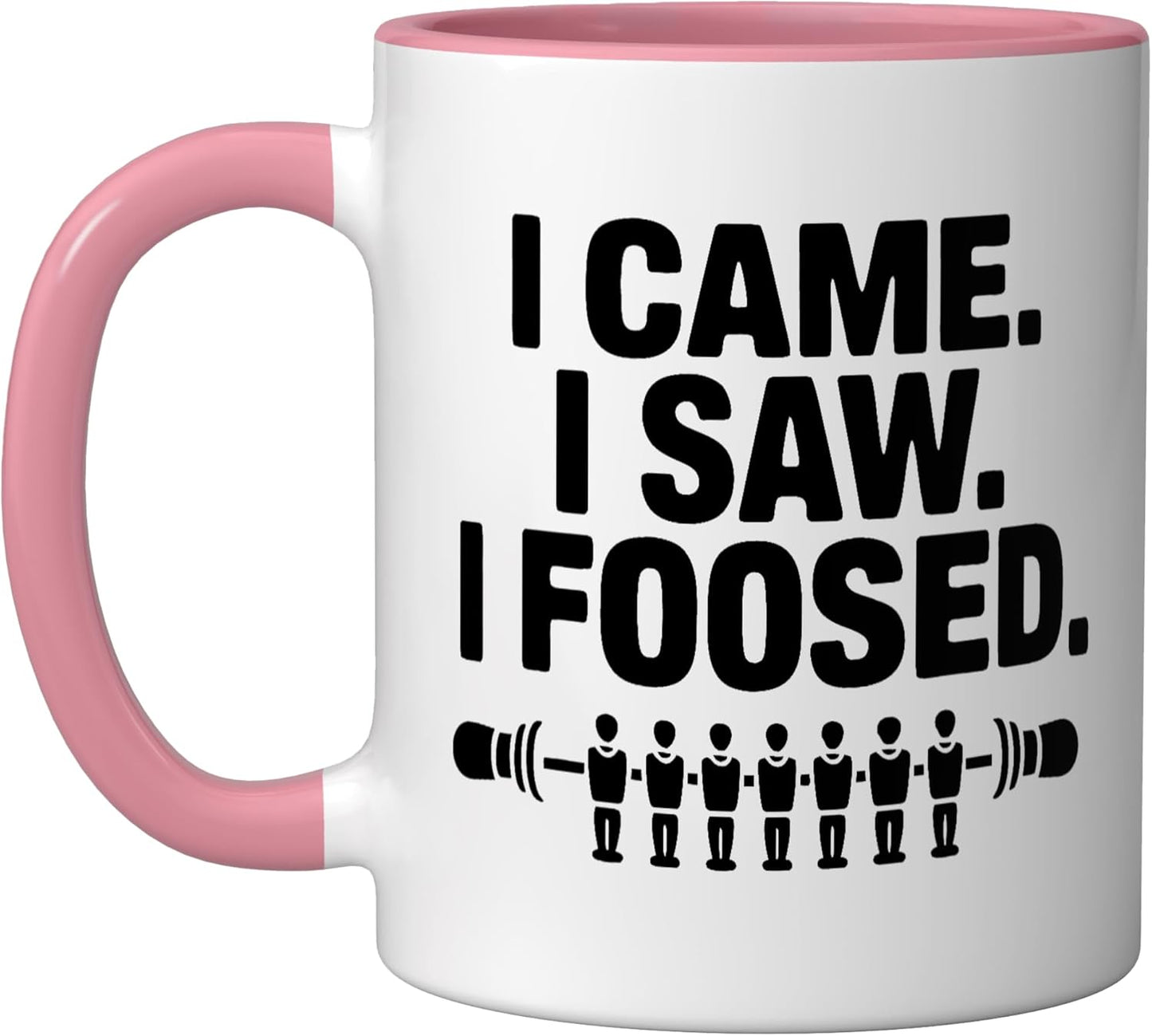 Mug cerámica para foosball table pink/white