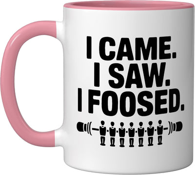 Mug cerámica para foosball table pink/white