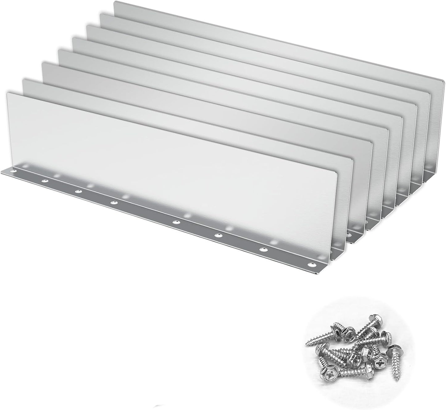 8 Protectores contra salpicaduras canaleta recta