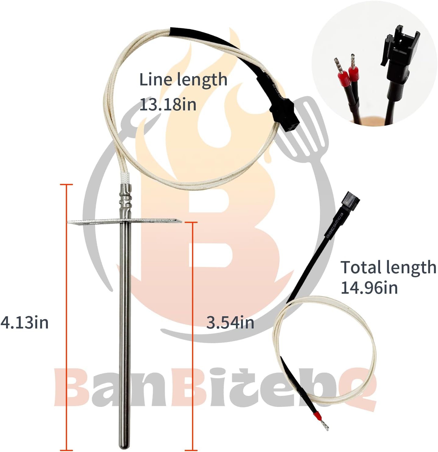 Sensor temperatura RTD repuesto Pit Boss serie 700/820 acero inox