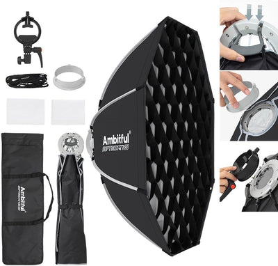Caja luz octogonal 35pulg soporte Bowens Speedlite