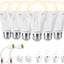 Bombillas LED recargables A19 E26 9W 3000K paquete 6