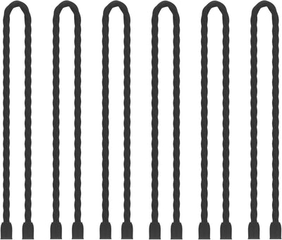 6 Bridas Silicona 12pulg Con Núcleo Acero Ataduras Multiuso