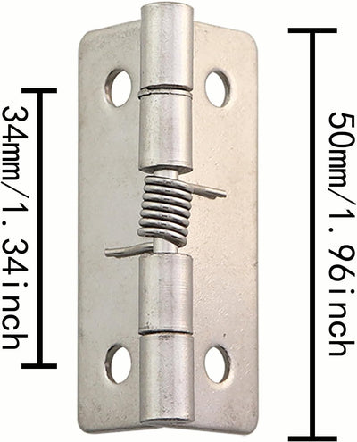 4 Bisagras Resorte Acero Inox 304 2pulg para Gabinete Madera