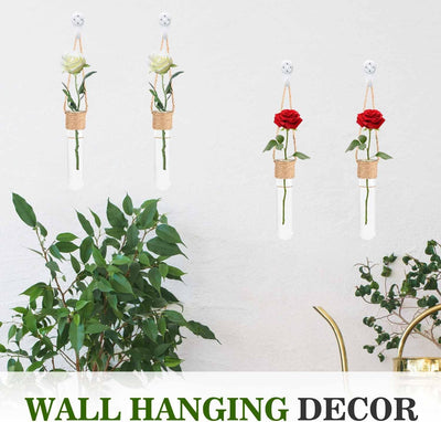 Maceta cristal colgante terrario florero decorativo 4uds
