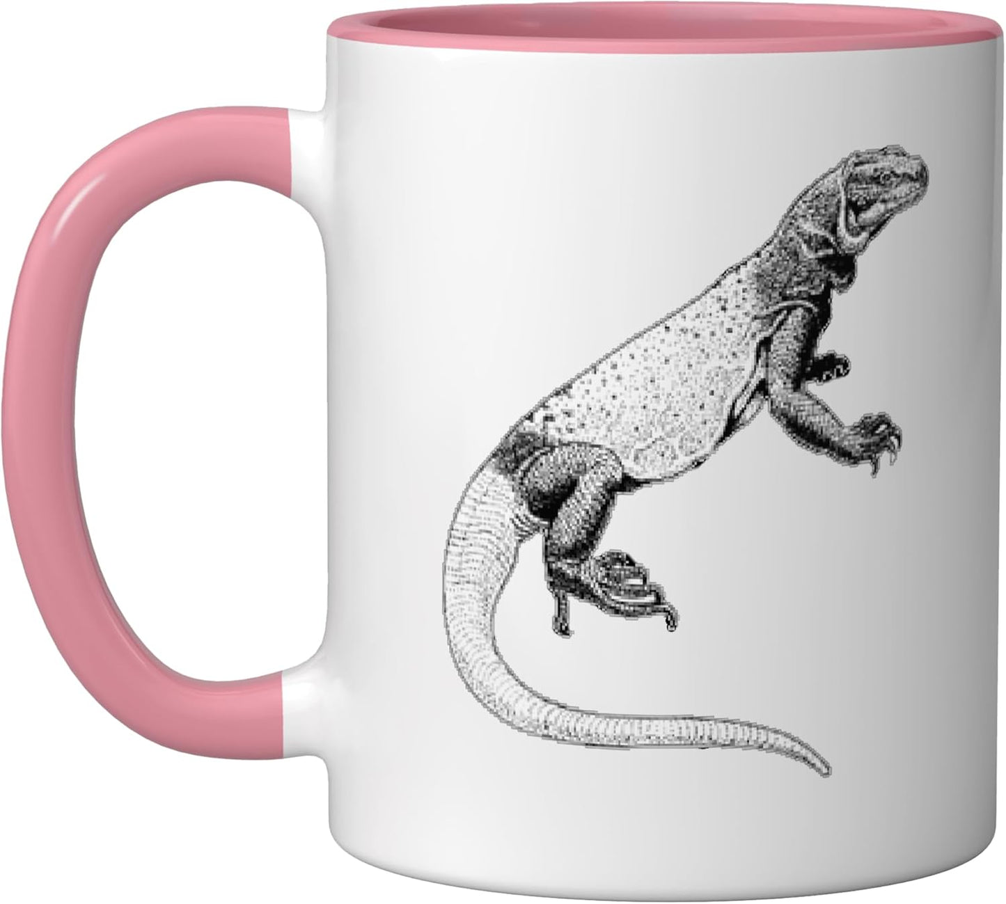 Taza Cerámica Chuckwalla Lizard Rosa/Blanco