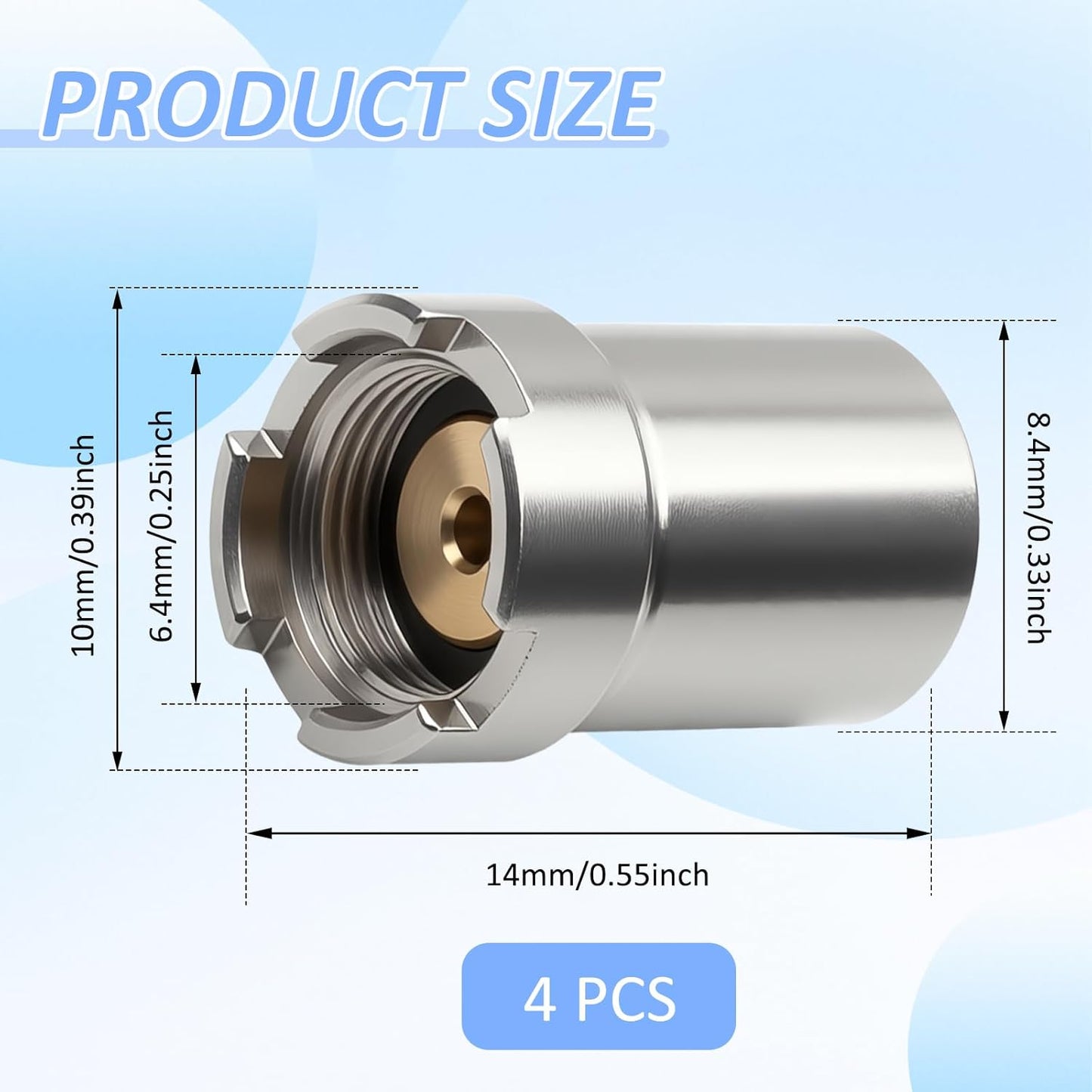 Adaptador magnético 510 hilos 4 pzas accesorios universales