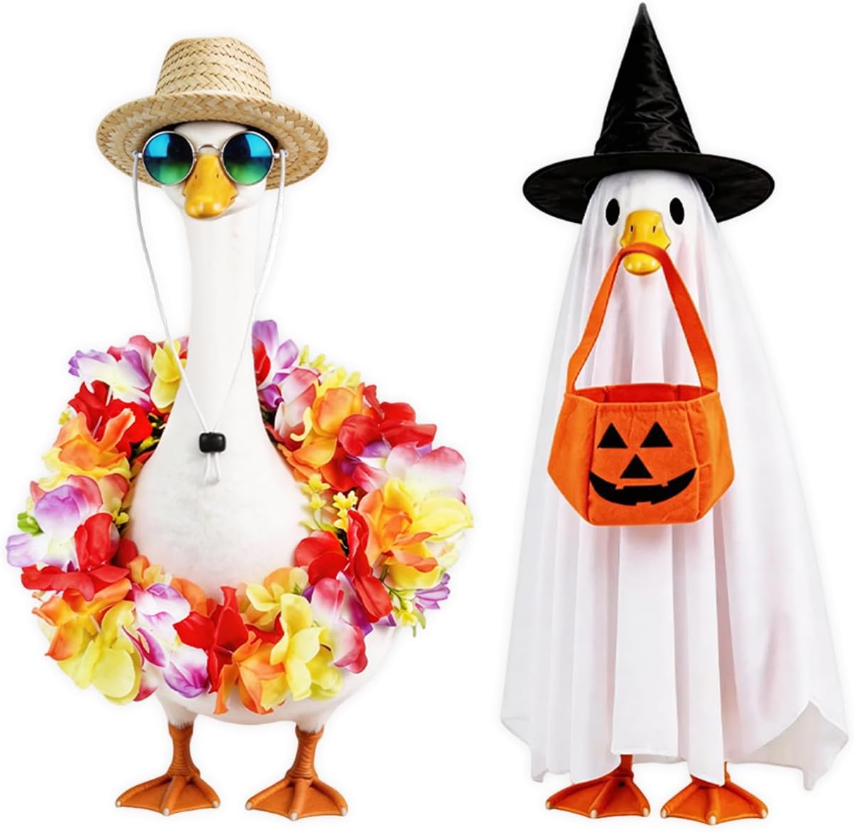 2 Trajes Ganso Hawaiano Fantasma para Halloween y Decoración
