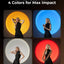 Linterna LED RGB 7500mAh con filtros 4 colores