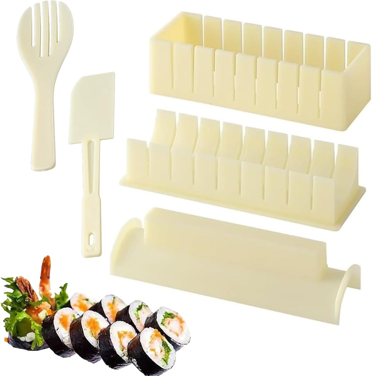 Kit 3 Pzas Molde Sushi con Tenedor y Espátula