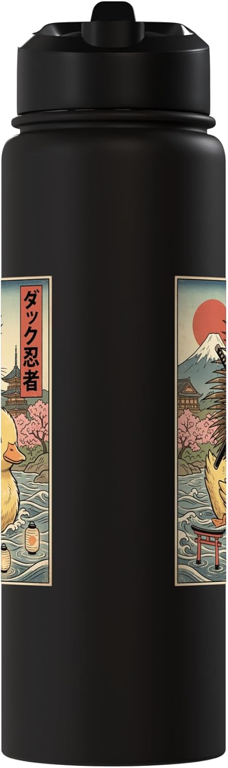 Botella de agua acero inoxidable arte ukiyo-e Japón