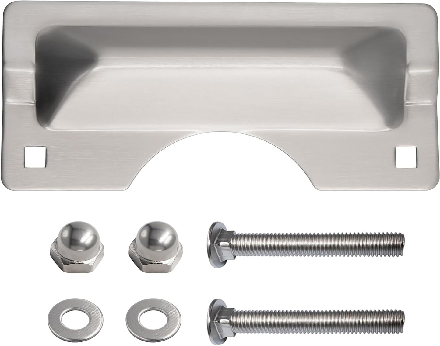 Cubierta placa pestillo puerta acero inox 3x7pulg