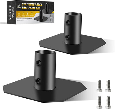 Placa base muelle resistente soporte poste aluminio acero pack 2