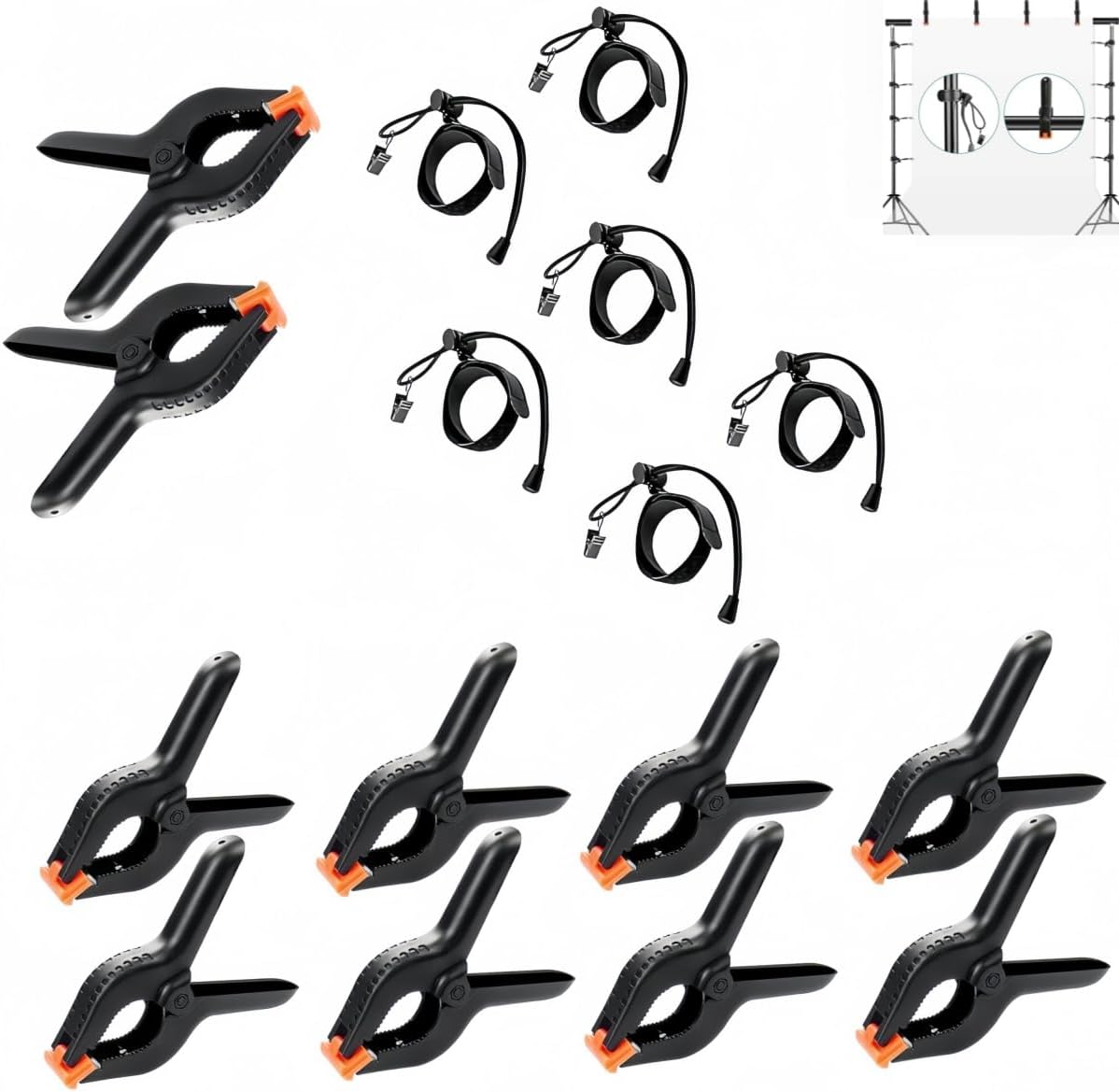 Clips resorte plástico resistente 4pulg para manualidades y foto