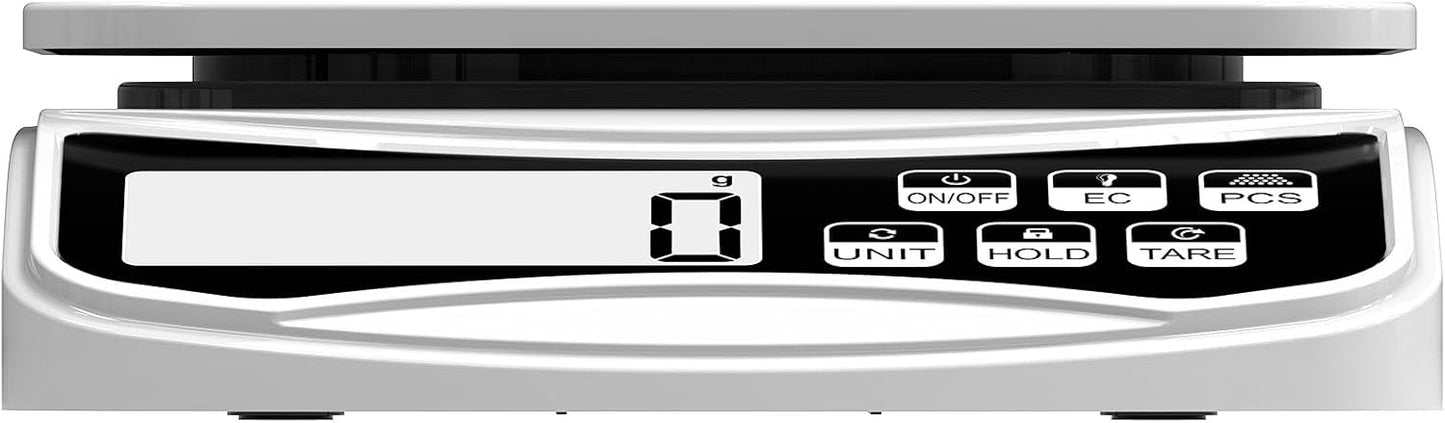 Báscula digital de cocina con pantalla LCD y función de tara