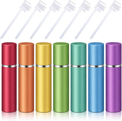 7 Atomizadores Perfume Recargables 0.2oz con Bomba Transferencia