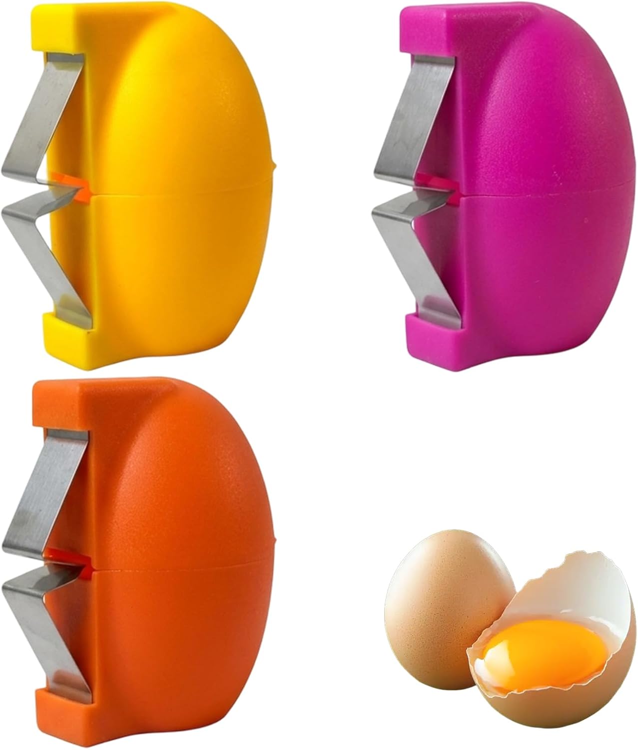 Herramienta pelar huevos con separador yema compacta