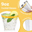 Vasos de plástico dorados con borde dorado 9 oz