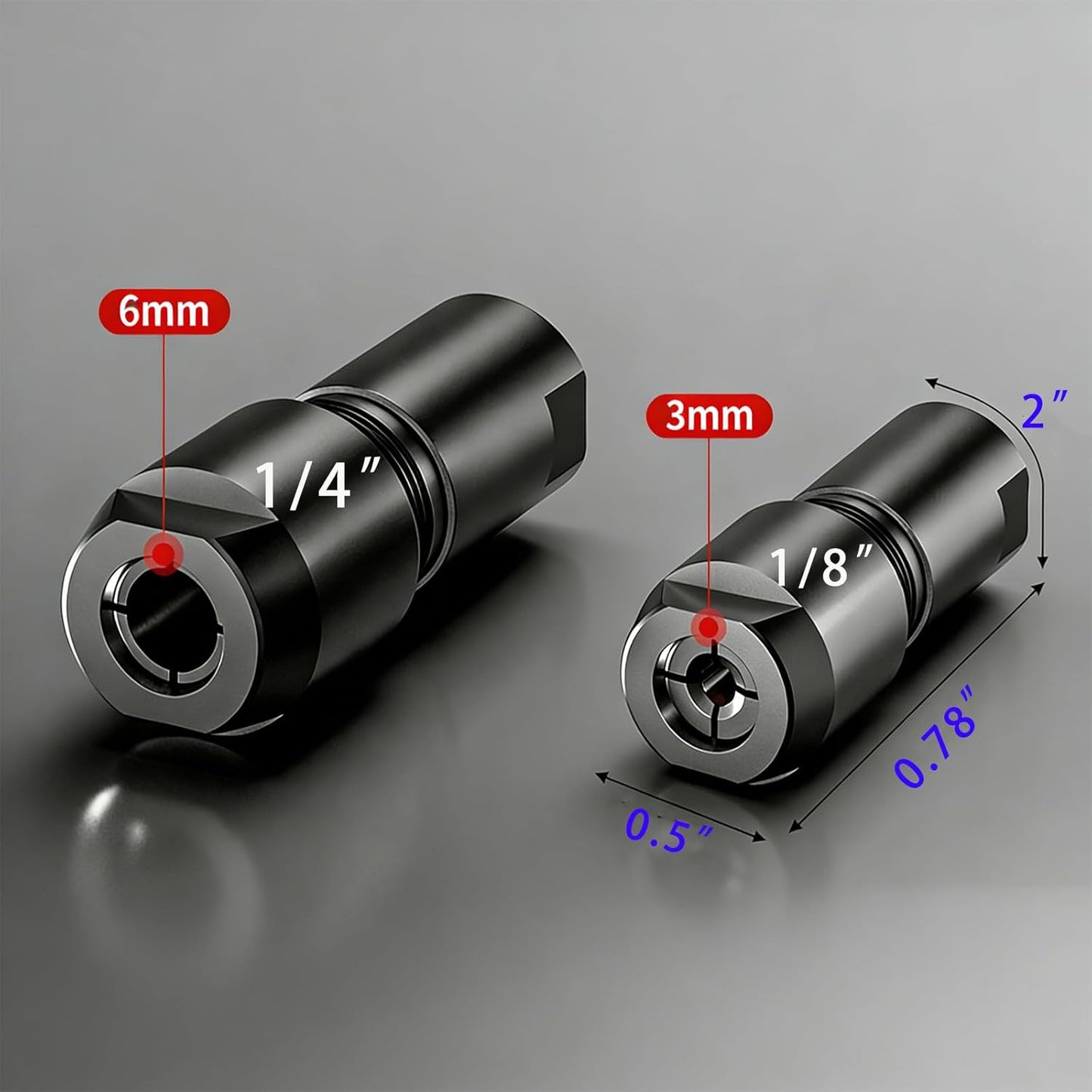 2 Adaptadores Portabrocas Amoladora 5/8 a 0.118pulgada