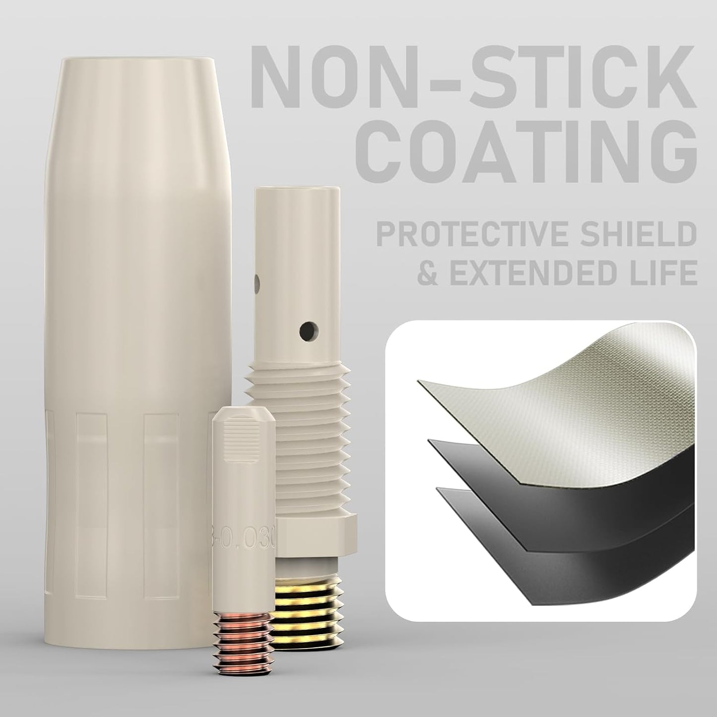 Kit accesorios MIG 24 pzas antiadherente comp Lincoln