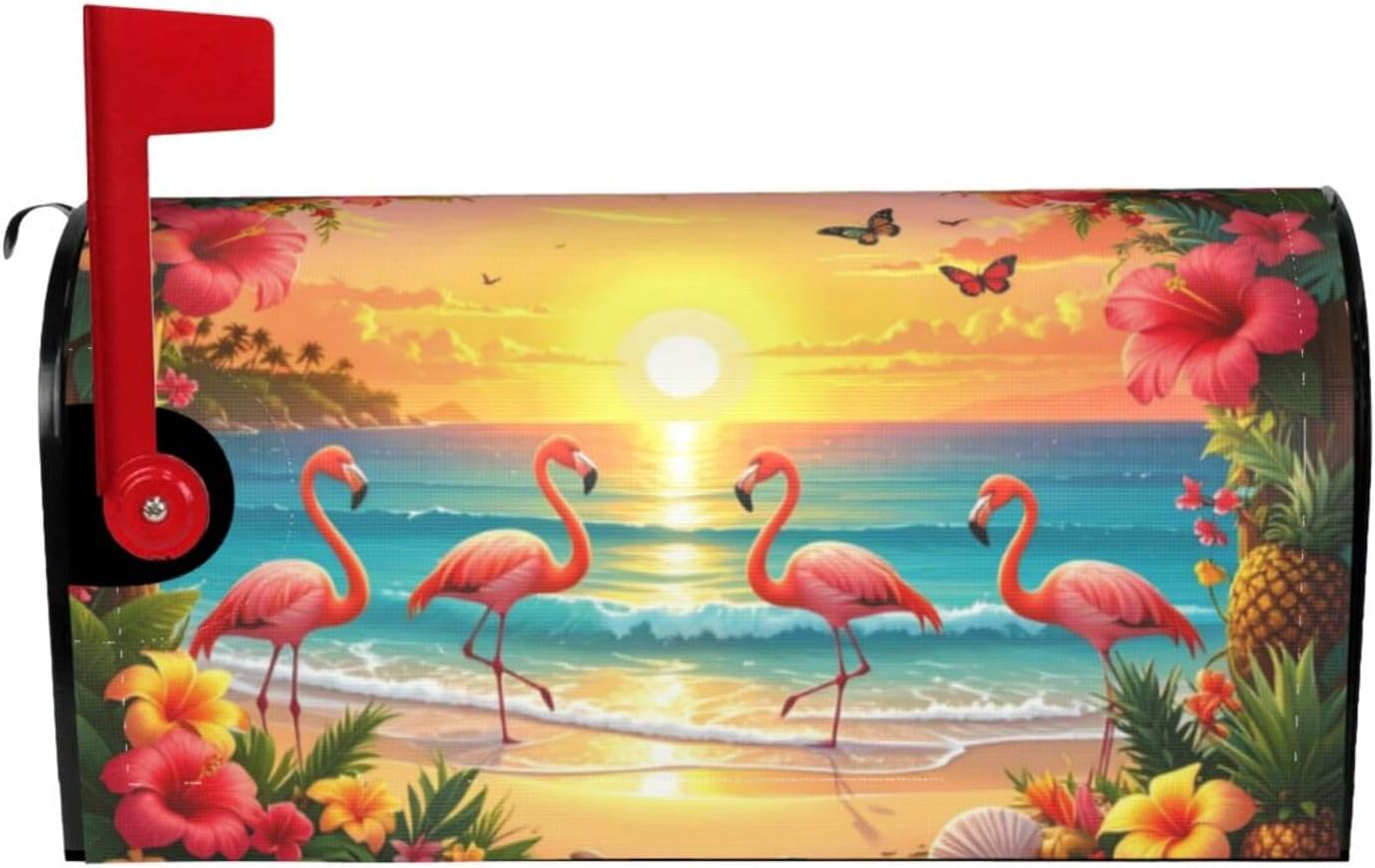 Cubierta magnética impermeable buzón flores 21x18pulg