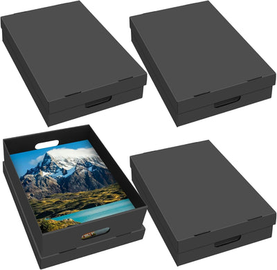 4 Cajas Almacenamiento Fotos 14.5x12x3.94pulg Resistente